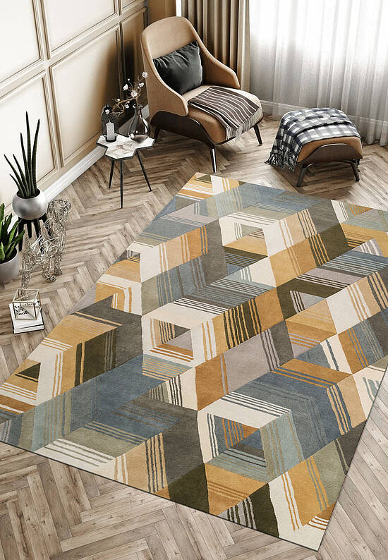 Дизайнерский ковер ручной работы Arccos-40206