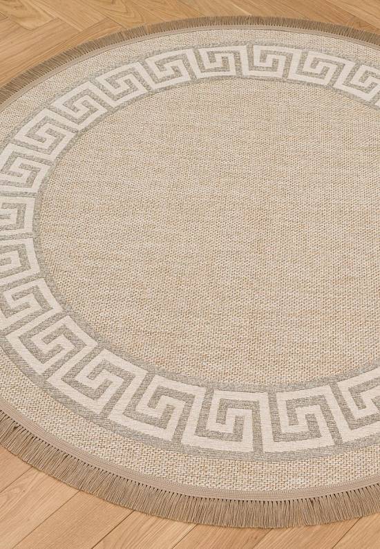 Безворсовый ковер из хлопка BRK 11-Natural White