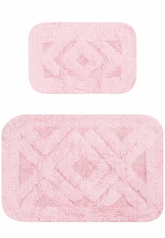 Розовый комплект ковриков для ванной комнаты и туалета Barnes-Powder