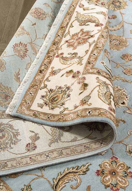 Элитный ковер ручной работы 10/10 RS-03-4-Light Blue/Ivory