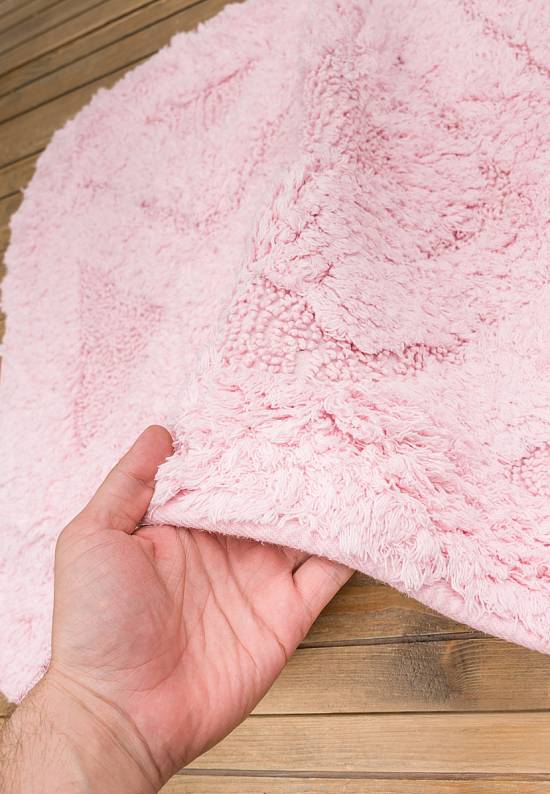 Розовый комплект ковриков для ванной комнаты и туалета Barnes-Powder
