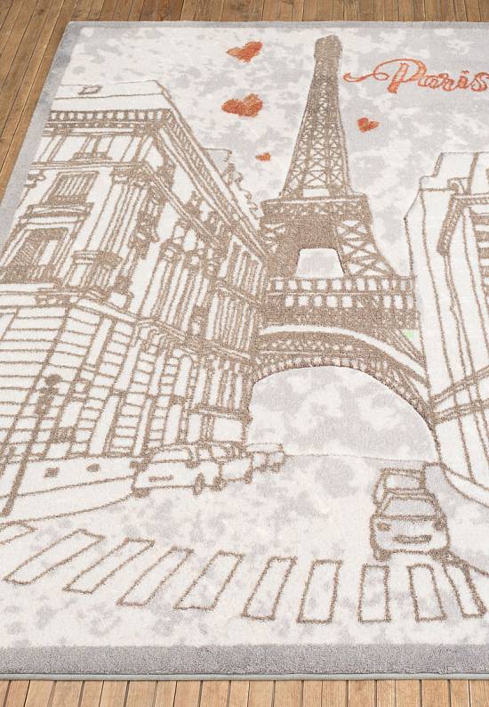 Детский ковер с ворсом Paris Street 01 Grey