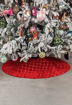 коврик-юбка под ёлку Christmas Tree Skirt Red And Gold 93 cm