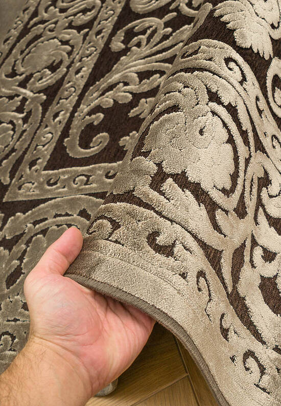 Бельгийский вискозный ковер с рельефом RV333-R125