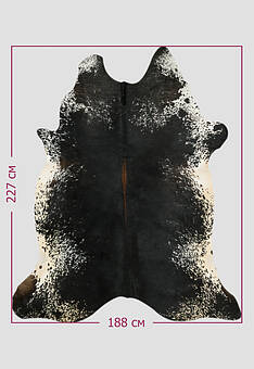 размер натуральной шкуры коровы Триколор экзотик 1172