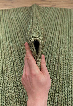 фактура циновки Flatweave Triple Green XW