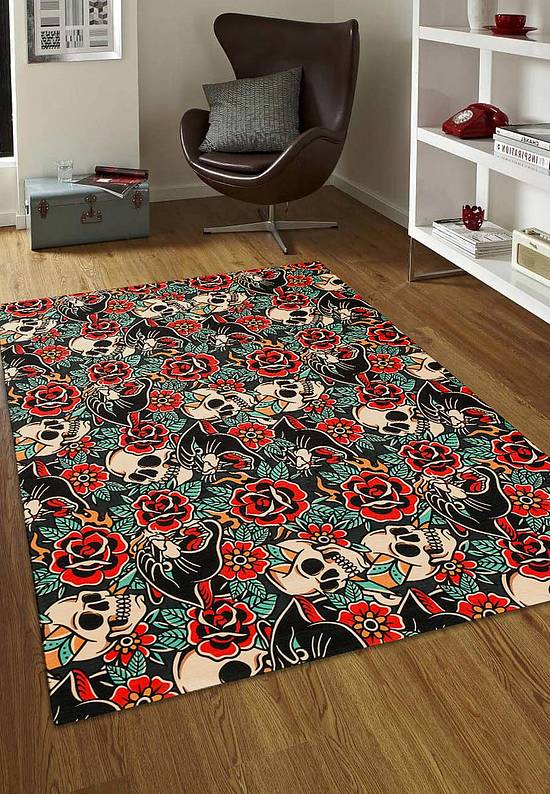 Безворсовый ковер для подростка Old School Pattern