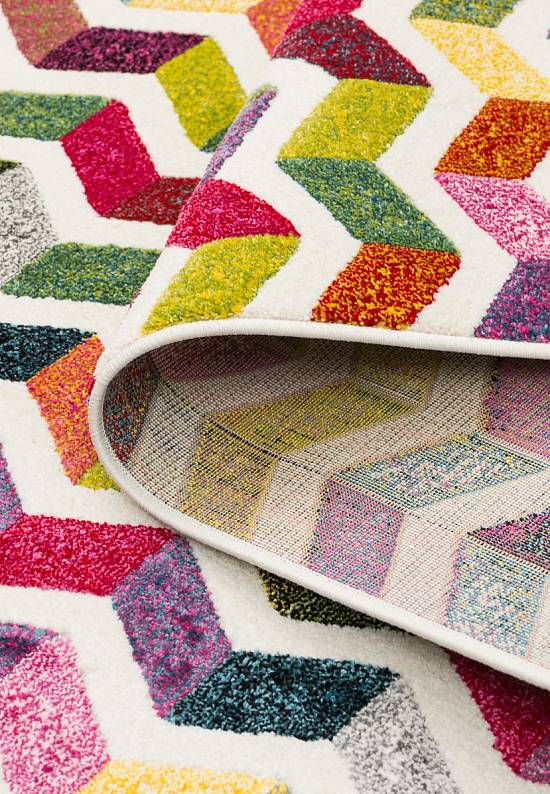 Недорогой синтетический ковер C056-Multicolor-Gray