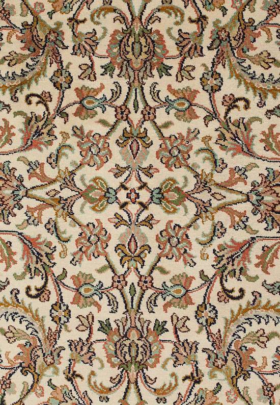 Шелковый ковер ручной работы из Индии 240225-Afshar beige/beige
