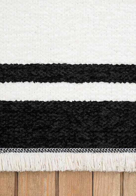 Двусторонний безворсовый ковер NK 06 Black White