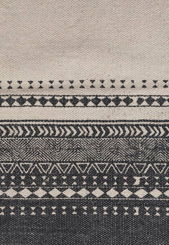 Безворсовый ковер из хлопка JHC-17-01 natural-dark grey