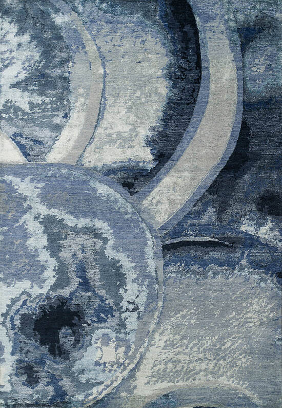 Индийский ковер ручной работы Cobalt Blue