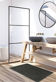 коврик для ванной в интерьере Aura Graphite