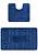 Синий комплект ковриков для ванной комнаты и туалета Ethnic 2582 Dark Blue BQ