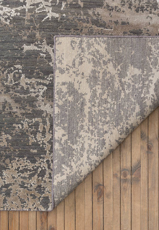 Дизайнерский ковер ручной работы 8/8-RWB ESK-411-Medium Gray/White Sand