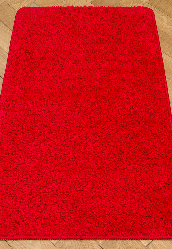 Красный мягкий коврик для ванной 2586 Light Red