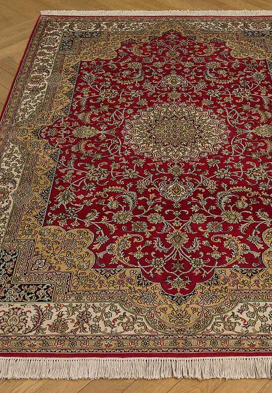 Шелковый ковер ручной работы IIST-GI9KK2NKN Kashan Red