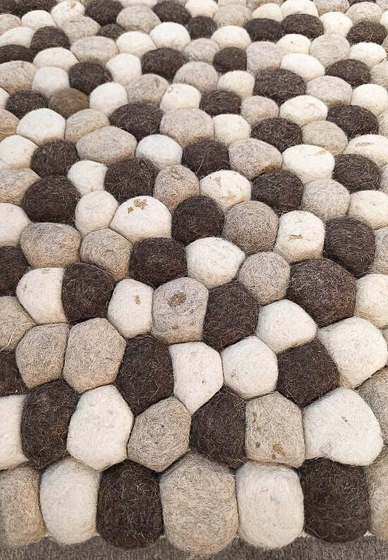 Ковер ручной работы с рельефом Pebble Rug/Backing-Natural discount1