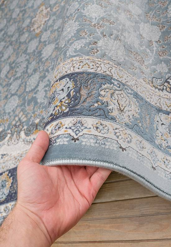 Иранский высокоплотный ковер G253-Pale-Blue