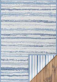 дизайн двустороннего безворсового ковра Smart Weave Saara-Blue