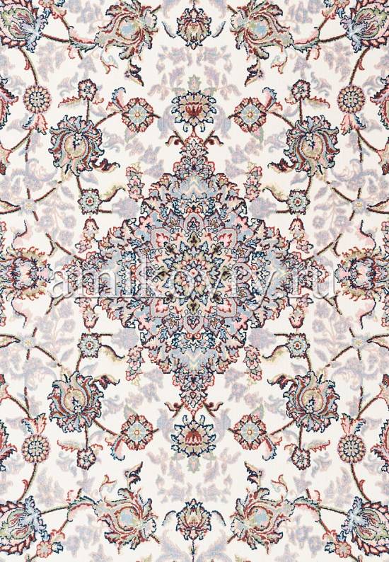 Иранский высокоплотный ковер Parmoon Cream-Dark Blue