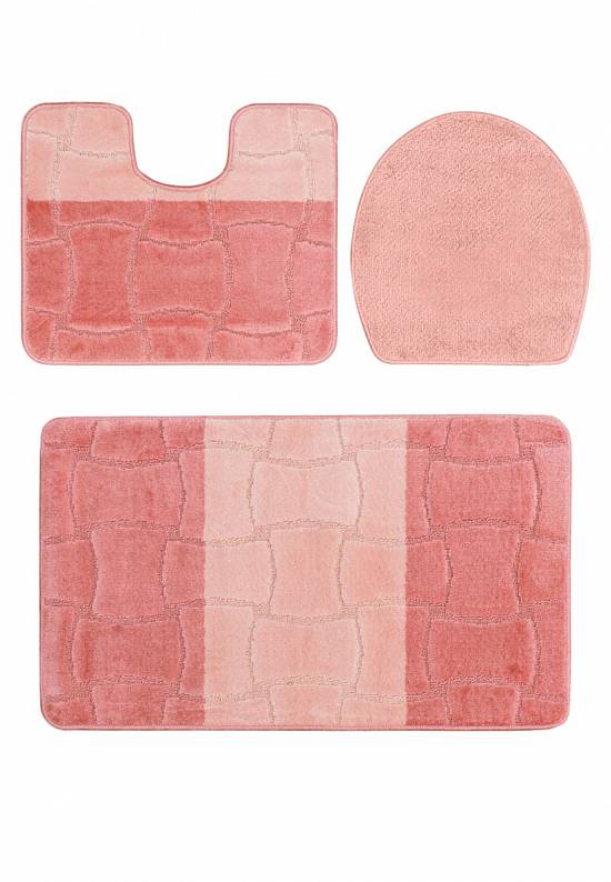 Комплект ковриков для ванной и туалета Sariyer 2580 Dusty Rose BQF