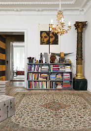 ковер в интерьере Cashmir Faraghan Beige Salmone
