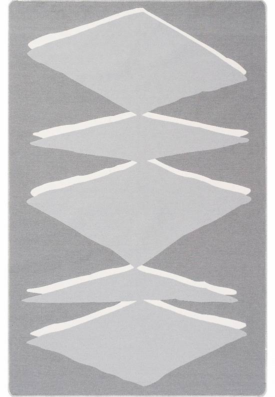 Безворсовый ковер из хлопка ARN 09 Grey White