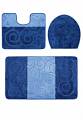 Комплект ковриков для ванной Confetti Bath Maximus Sile 2582 Dark Blue BQF
