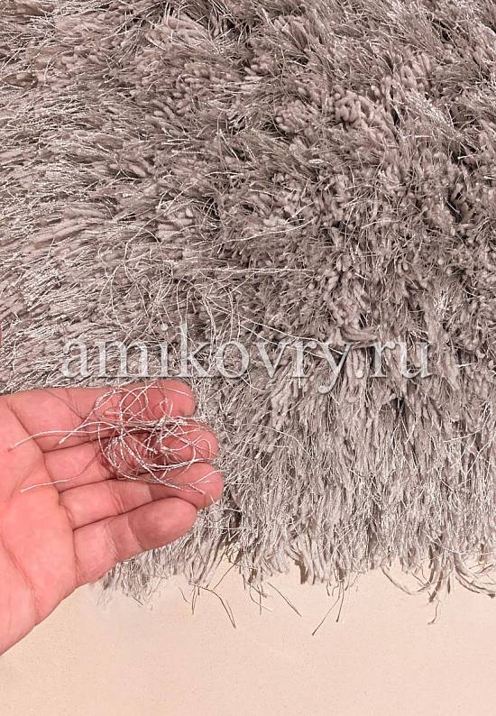 Пушистый ковер с длинным ворсом H214-grey discount2