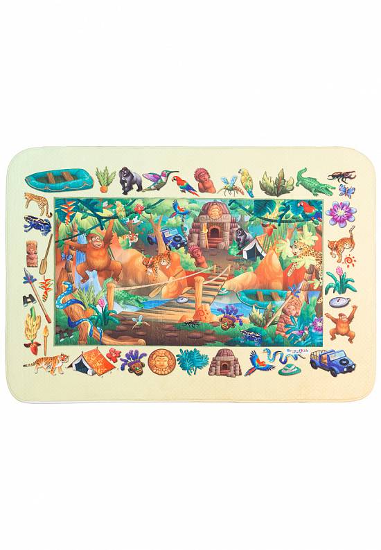 Детский мягкий игровой коврик Jungle discovery-C