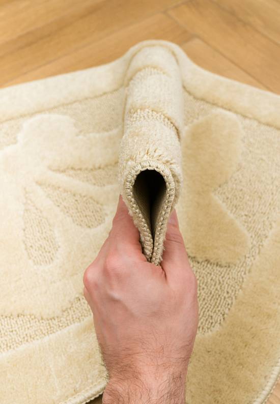 Бежевый коврик для ванной Shell 2540 Beige