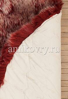 основа овчины Новозеландская бордо-снежная круг