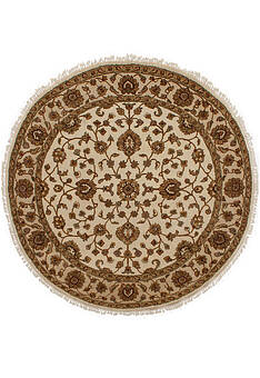 дизайн ковра Kashan gold 10/10 SC-733-1-Ivory/Camel круг