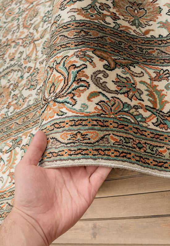 Индийский ковер ручной работы 252511-Afshar beige