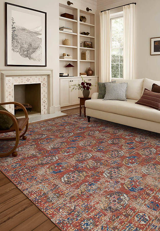 Винтажный безворсовый ковер LM6080-L398