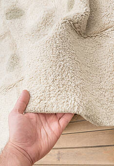 фактура ковра Lorena Canals Cotton Hippie Polka Dots Vintage Olive C-HIDO-OLV