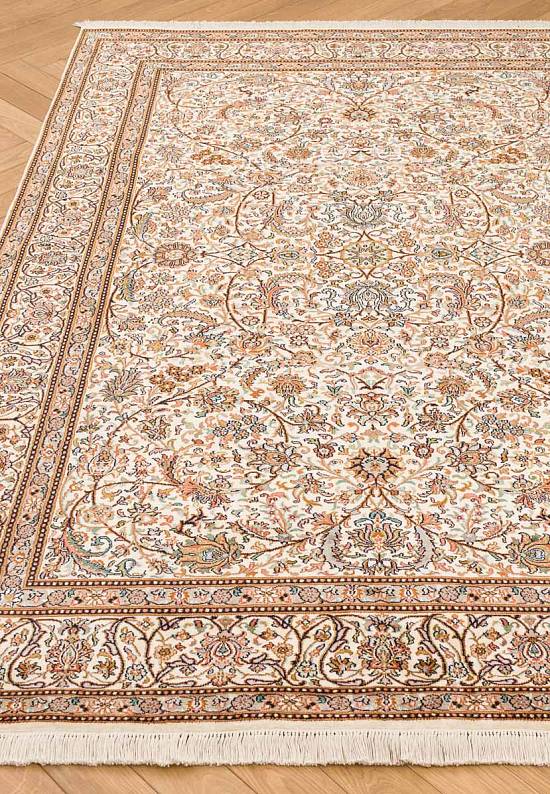 Шелковый ковер ручной работы 235769-Shah Abas beige/beige