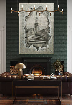 ковер в интерьере АртРуками VD3497-V238-1