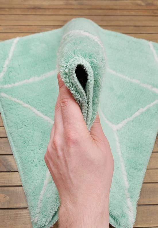 Бирюзовый мягкий коврик для ванной комнаты ESP-2438-14