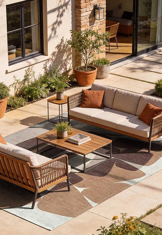 Дизайнерский ковер из шенилла LC6254-L445 outdoor