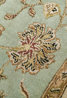 фрагмент ковра Kashan gold 103 Green Ivory