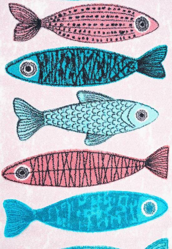 Светлый коврик для ванной Fishy 02 Pink