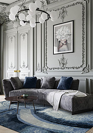 ковер в интерьере Orient Cobalt Blue