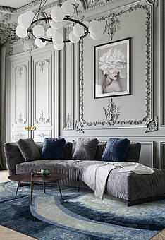 ковер в интерьере Orient Cobalt Blue