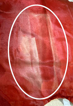 дефект натуральной шкуры коровы Крашеная в феррари ред 794 discount