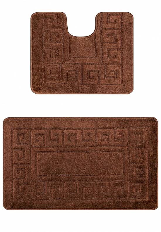 Комплект ковриков для ванной и туалета Ethnic 2518 Brown PS