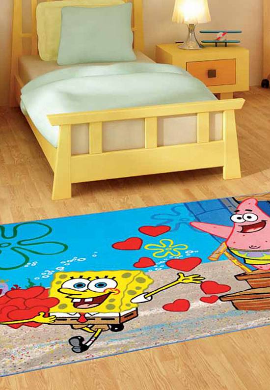 Детский ковер с ворсом Sponge Bob Friendship-01 Turquoise
