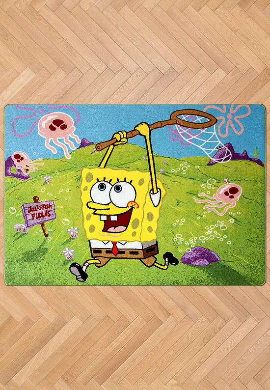 Детский ковер с ворсом Sponge Bob Jellyfish Fields-01 Green