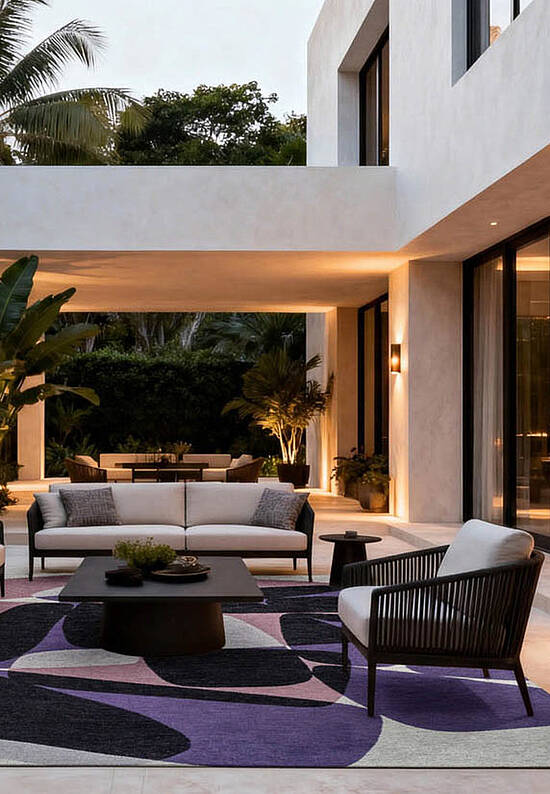 Дизайнерский ковер из шенилла LC6254-L444 outdoor